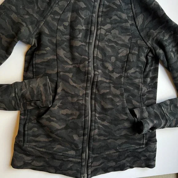 Lululemon Scuba Hoodie Sequoia Deep Coal Camo Pattern 6 Black - Picture 2 of 6